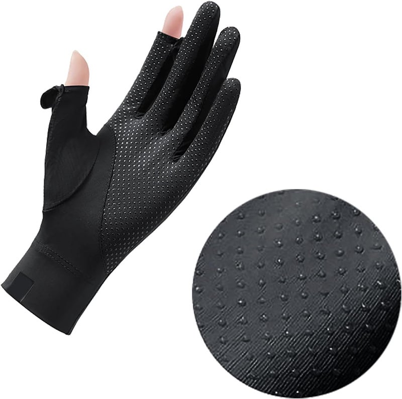 GREUS Thin Ice Silk Sun Gloves for Women UV Protection Driving Cycling Gloves UPF 50+ Touchscreen Breathable Anti-Slip Lightweight Summer Outdoor - Image 4